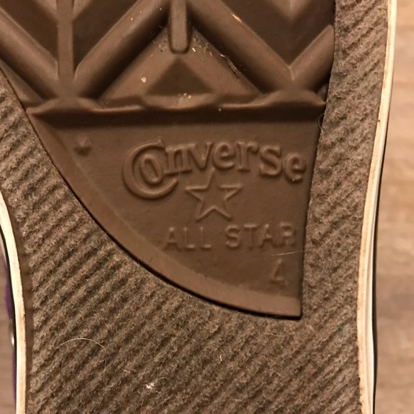 Women’s Purple High Top Converse Shoes - Picture 14 of 14